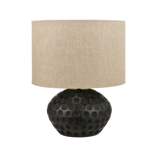 Dante Mango Wood Antique Black Table Lamp