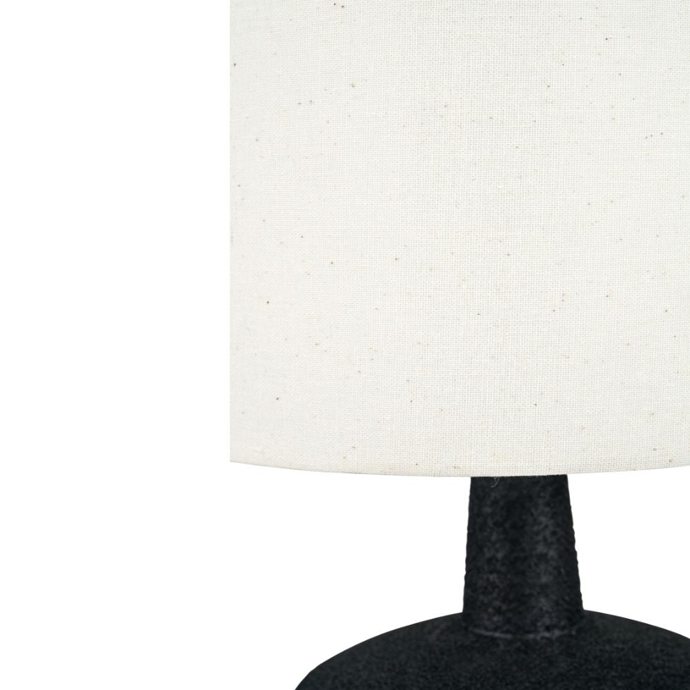 Elio Wood Effect Textured Ceramic Table Lamp