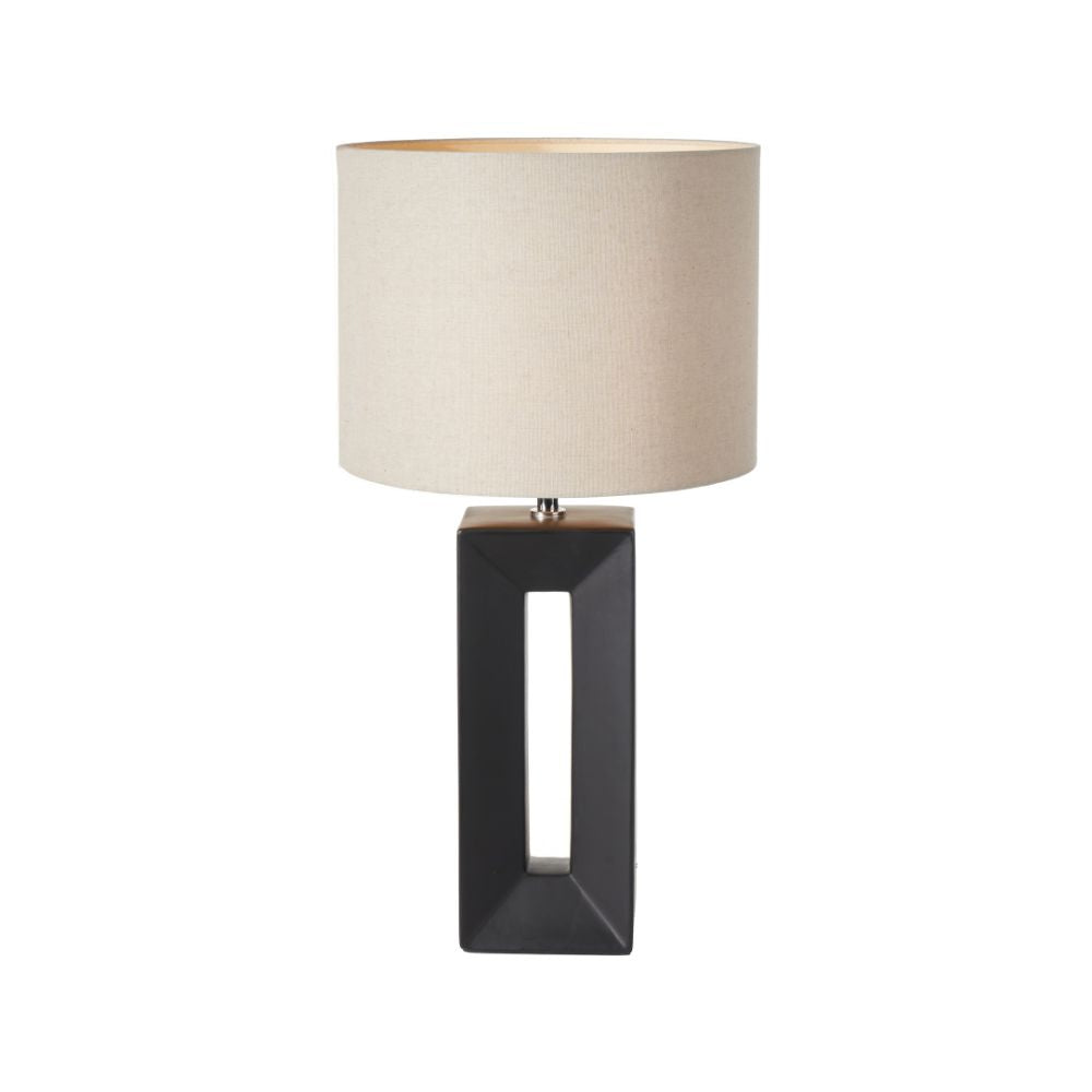 Block Ceramic Black Tall Table Lamp