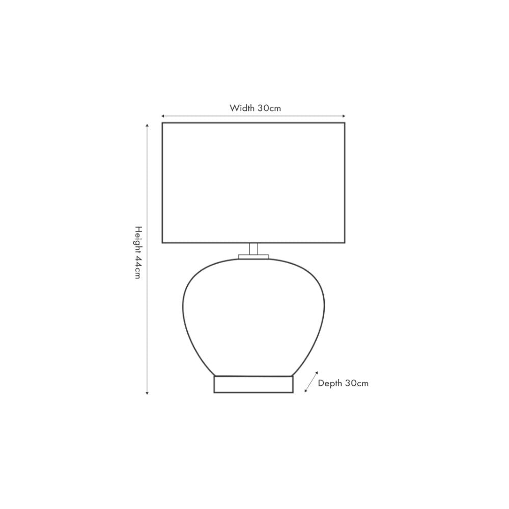 Lucien Tortoiseshell Glass Table Lamp