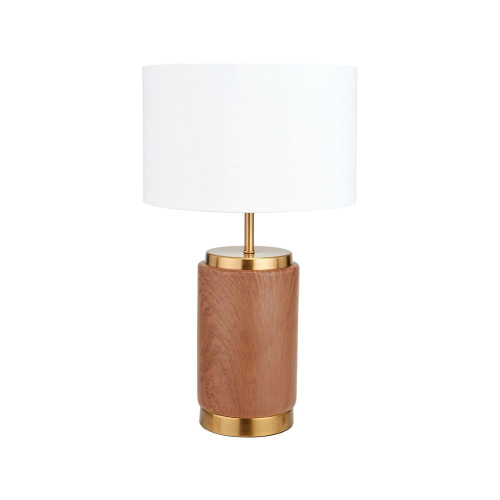 Carrara Ceramic Wood Effect Table Lamp