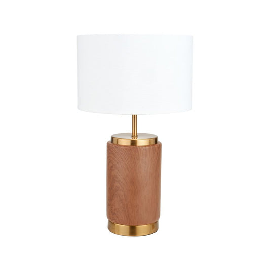 Carrara Ceramic Wood Effect Table Lamp