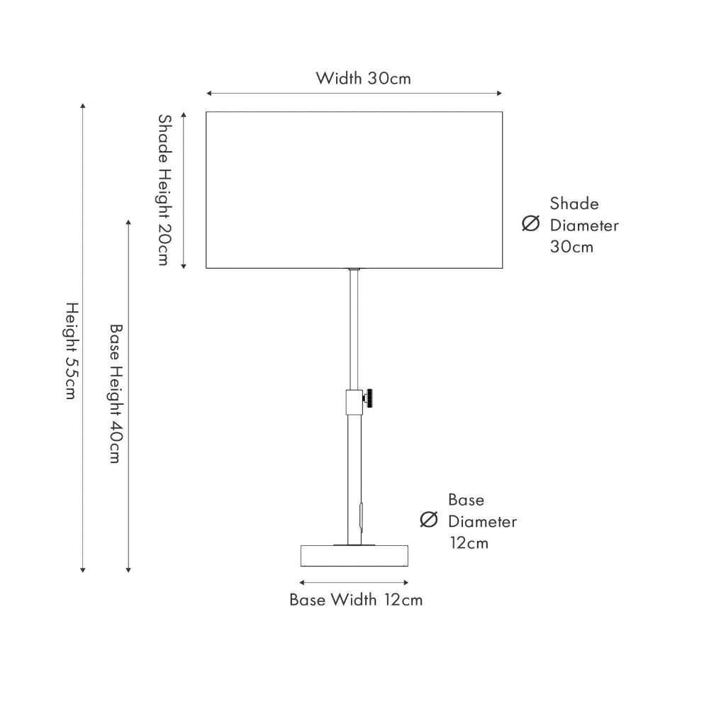 Bryce Black and Gold Metal Rise and Fall Table Lamp