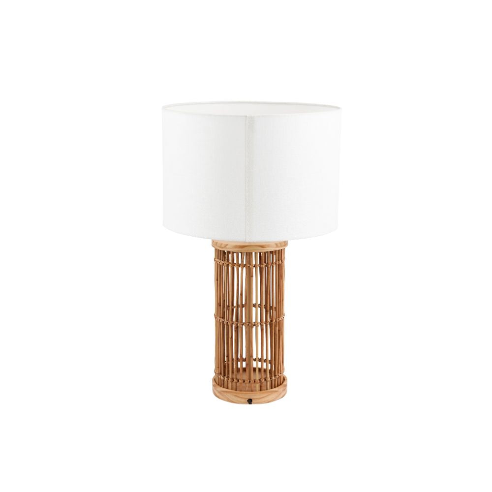 Sorbus Natural Ribbed Tall Table Lamp