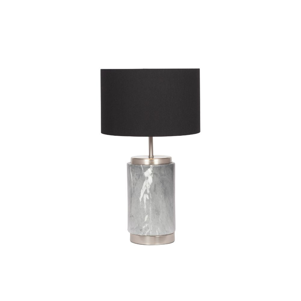 Carrara Ceramic Grey Marble Effect Table Lamp