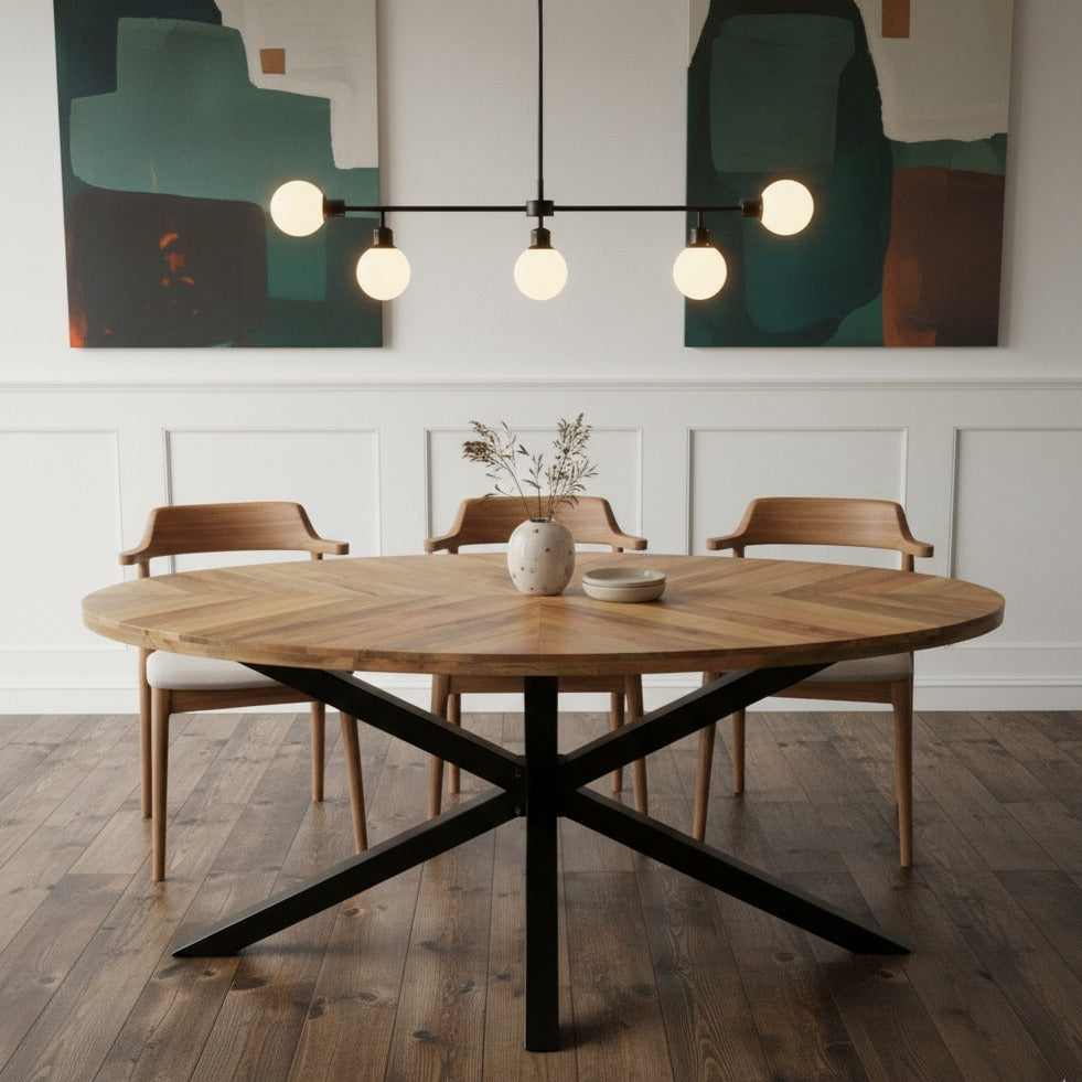 Kaya Sunburst Mango Dining Table