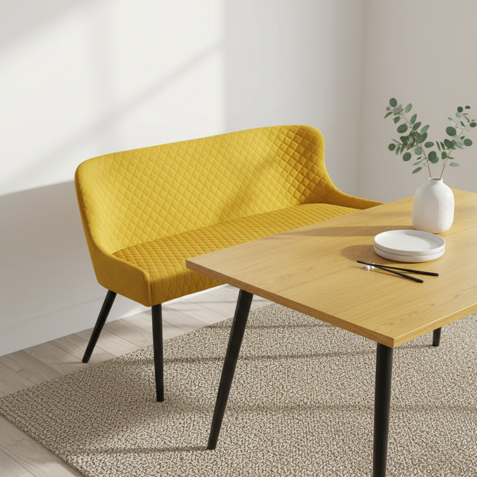 Luxe High Back Dining Bench