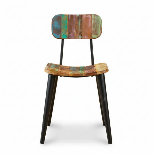 Coastal Chic Reclaimed Wood Dining Chairs (Set of 2)