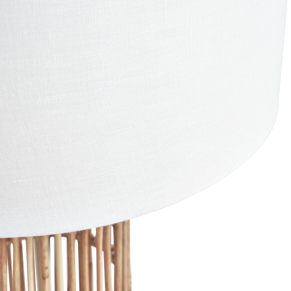Sorbus Natural Ribbed Tall Table Lamp