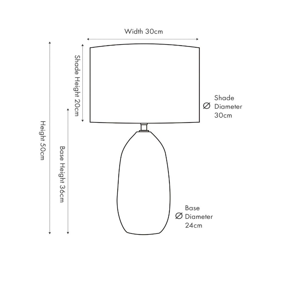 Ceramic Erika White Vintage Textured Table Lamp