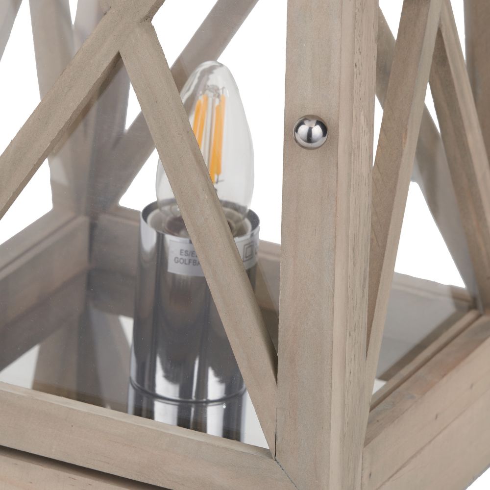 Devon Chrome Lantern Table Lamp