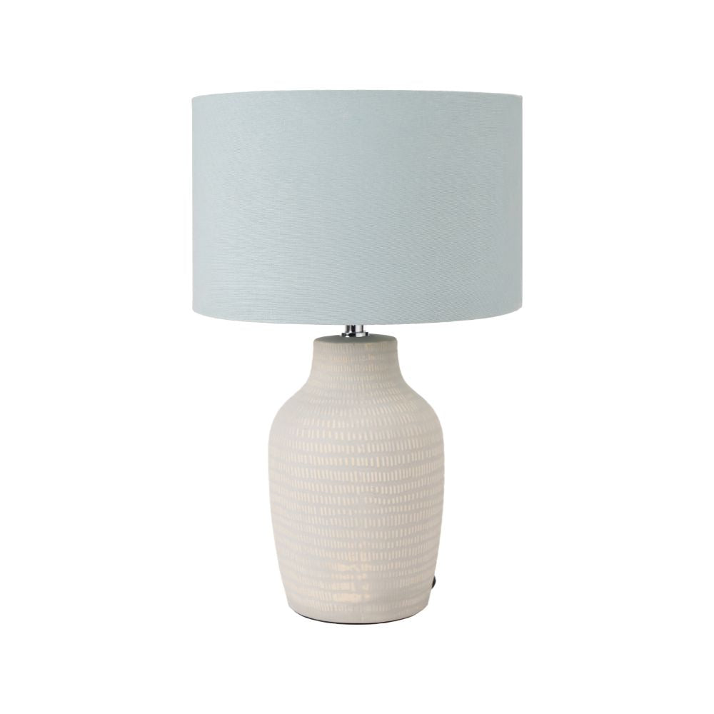 Kai Duck Egg Textured Tall Ceramic Table Lamp