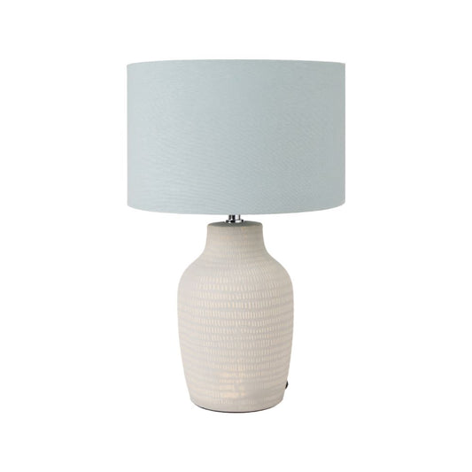 Kai Duck Egg Textured Tall Ceramic Table Lamp