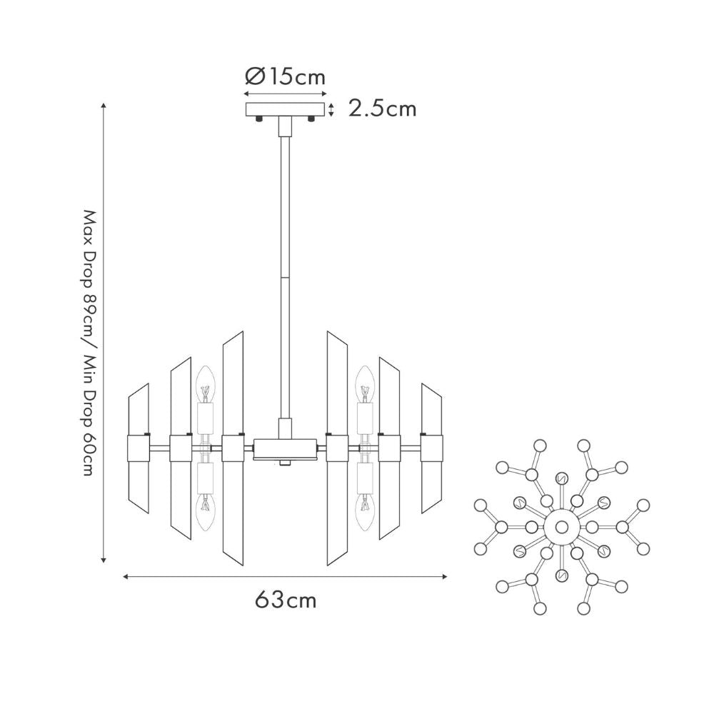 Brielle 12 Light Pendant