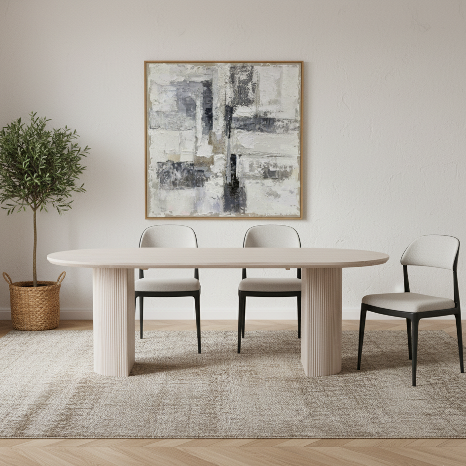 Orien 230cm Oval Acacia Wood Dining Table