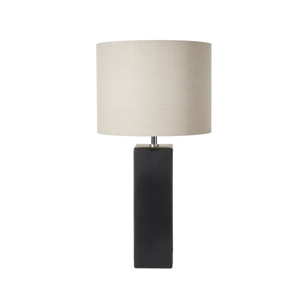 Block Ceramic Black Tall Table Lamp