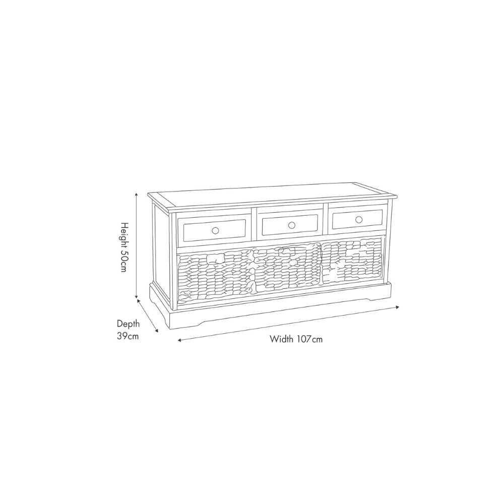 Devonshire Putty Pine Wood Sideboard