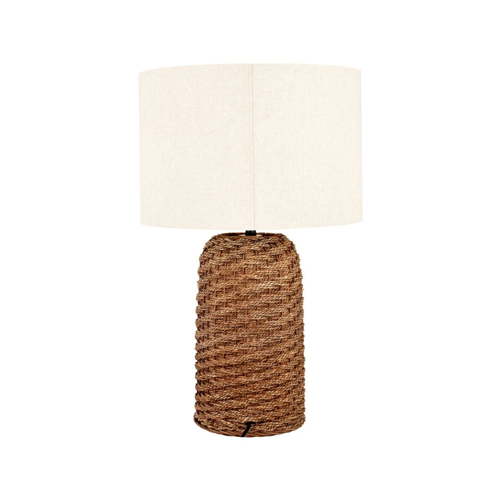 Andros Seagrass Brown Woven Table Lamp
