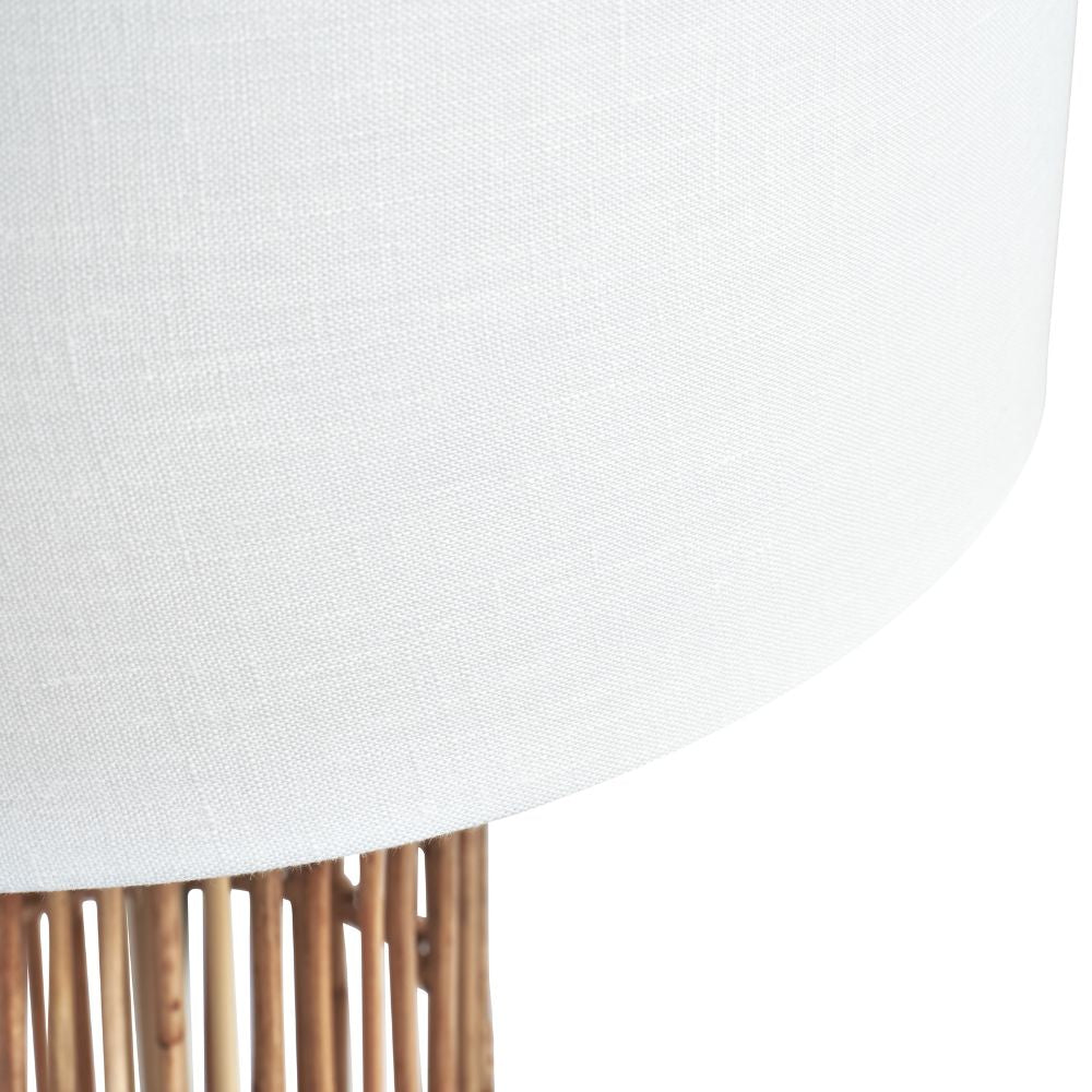 Sorbus Natural Ribbed Tall Table Lamp