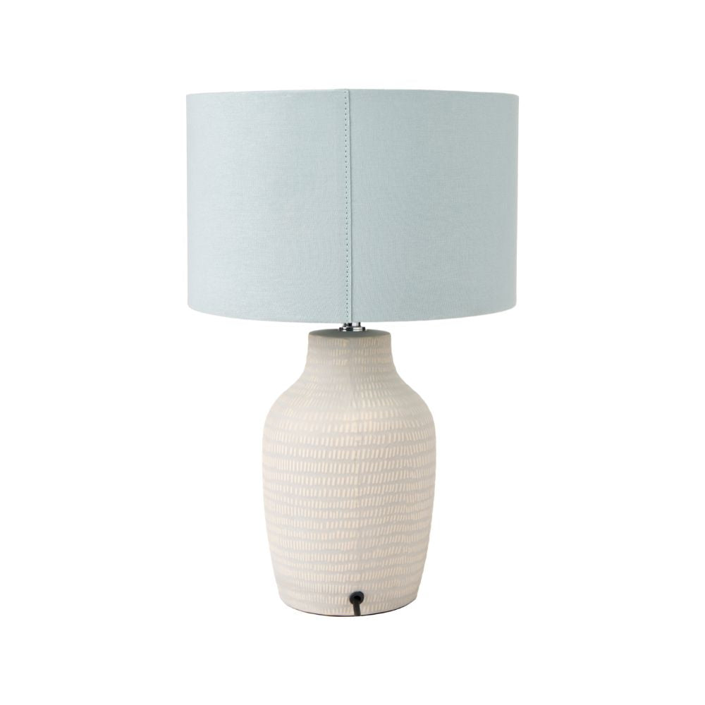 Kai Duck Egg Textured Tall Ceramic Table Lamp
