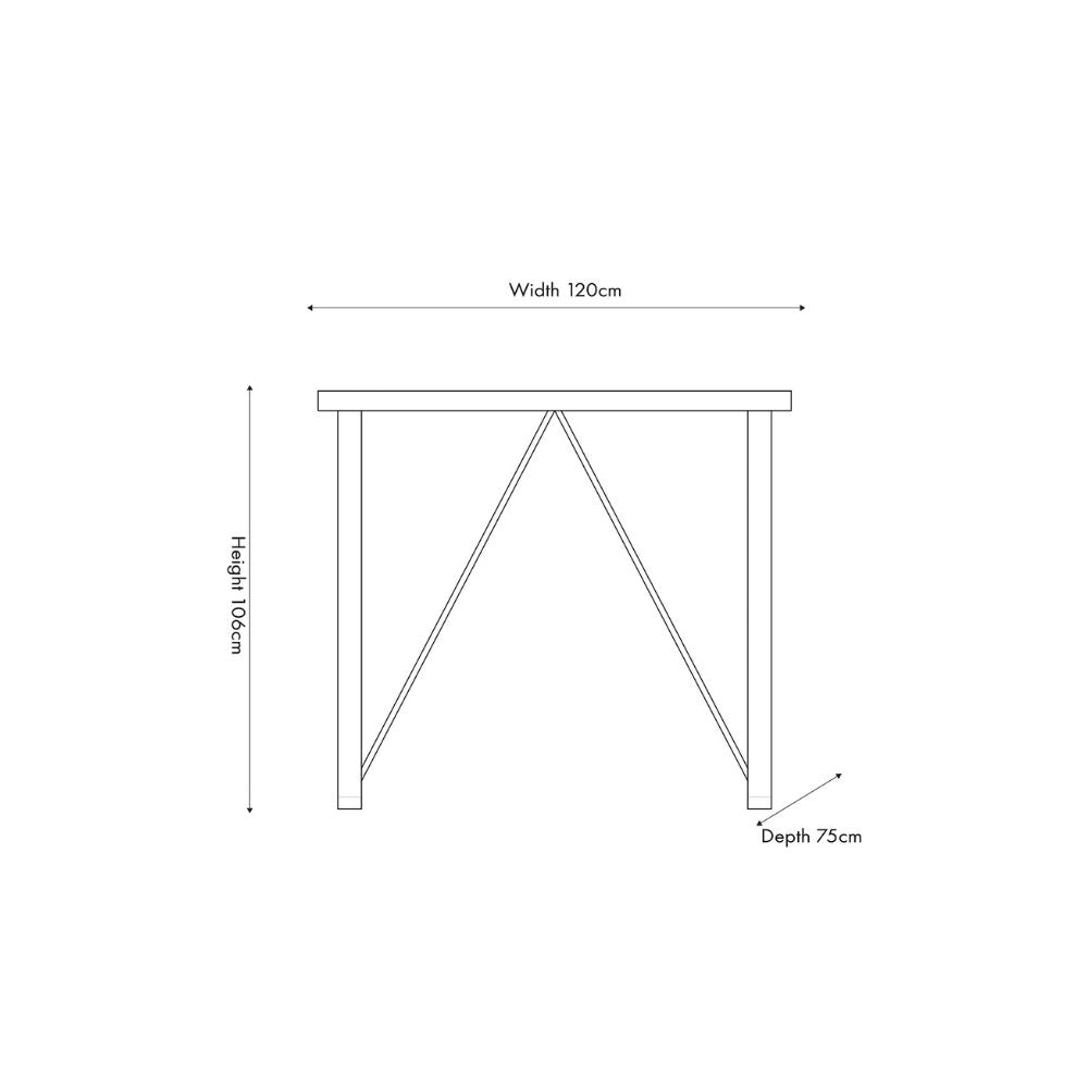 Marca 1.2m Acacia Wood Bar Table