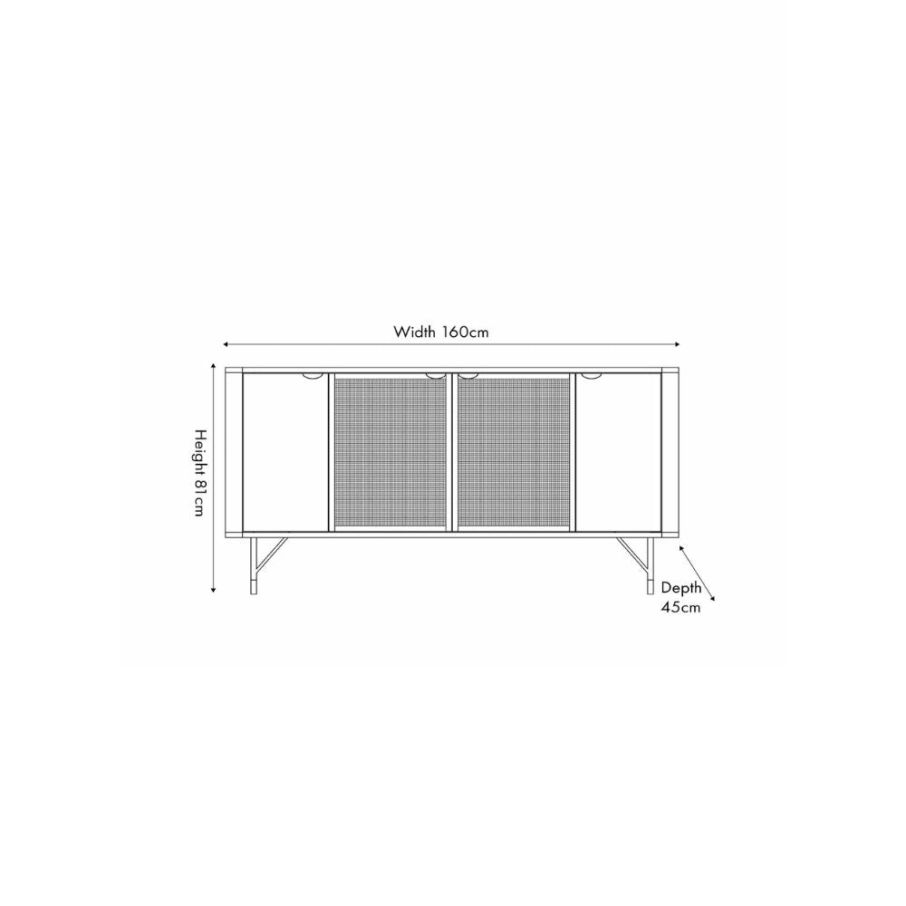 Fiji Black Acacia Wood Sideboard