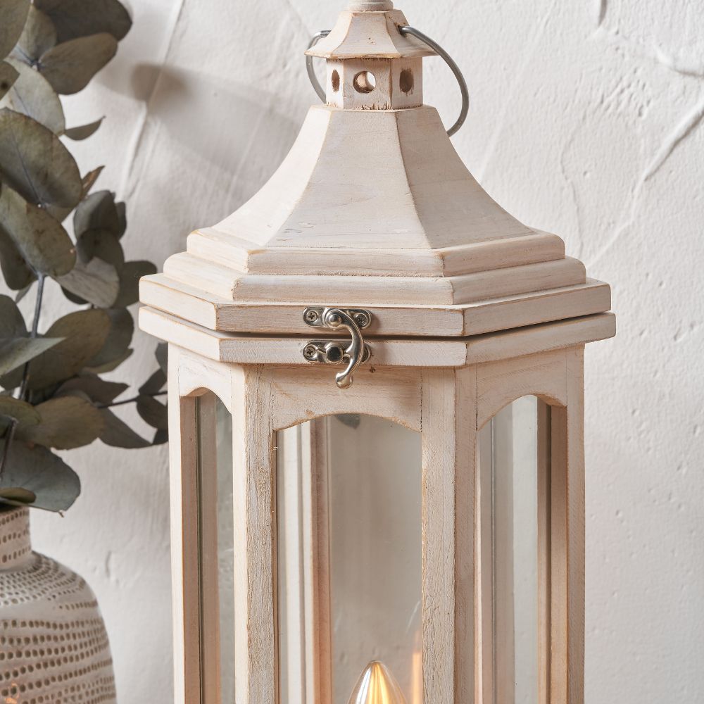 Adaline Wood Lantern Table Lamp