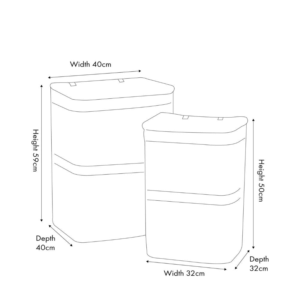 Kubu Rectangular Linen Baskets (Set of 2)