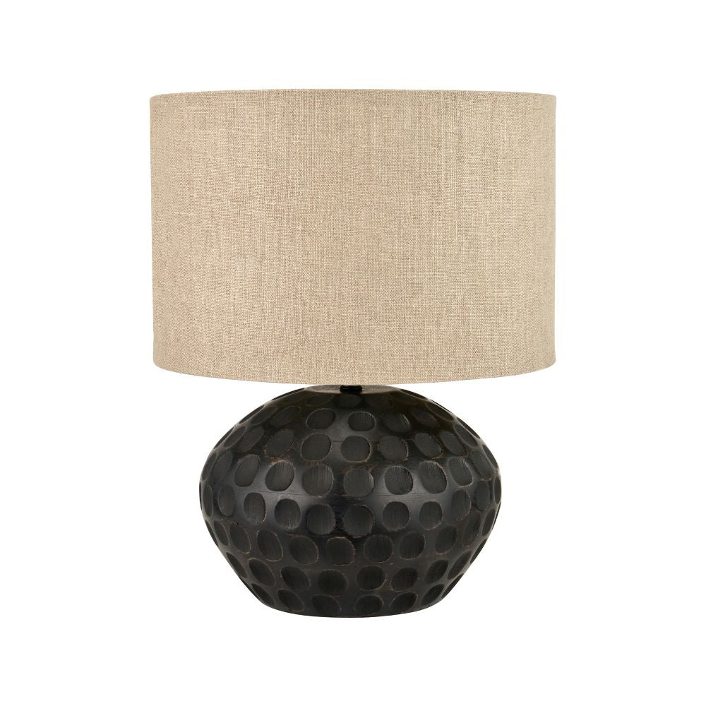 Dante Mango Wood Antique Black Table Lamp
