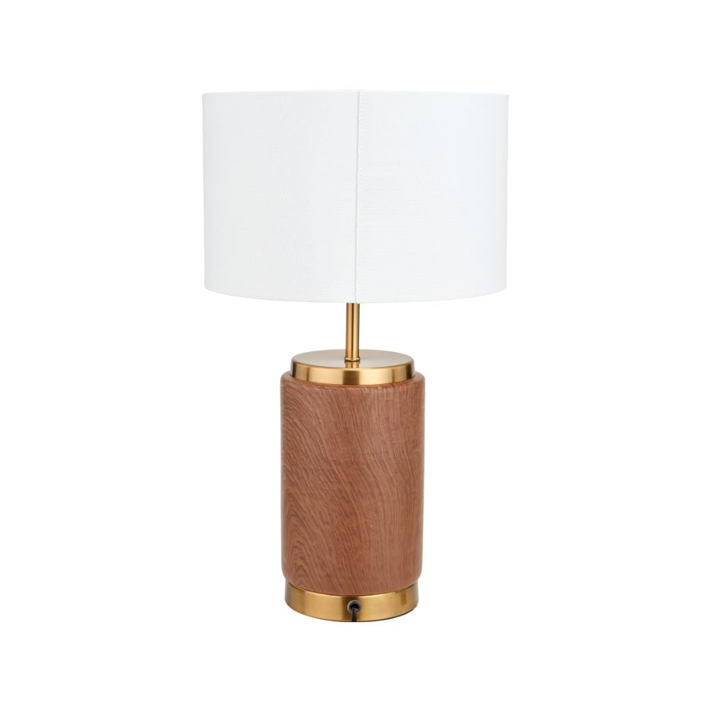 Carrara Ceramic Wood Effect Table Lamp