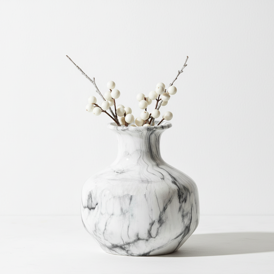 Marble Squat Vase