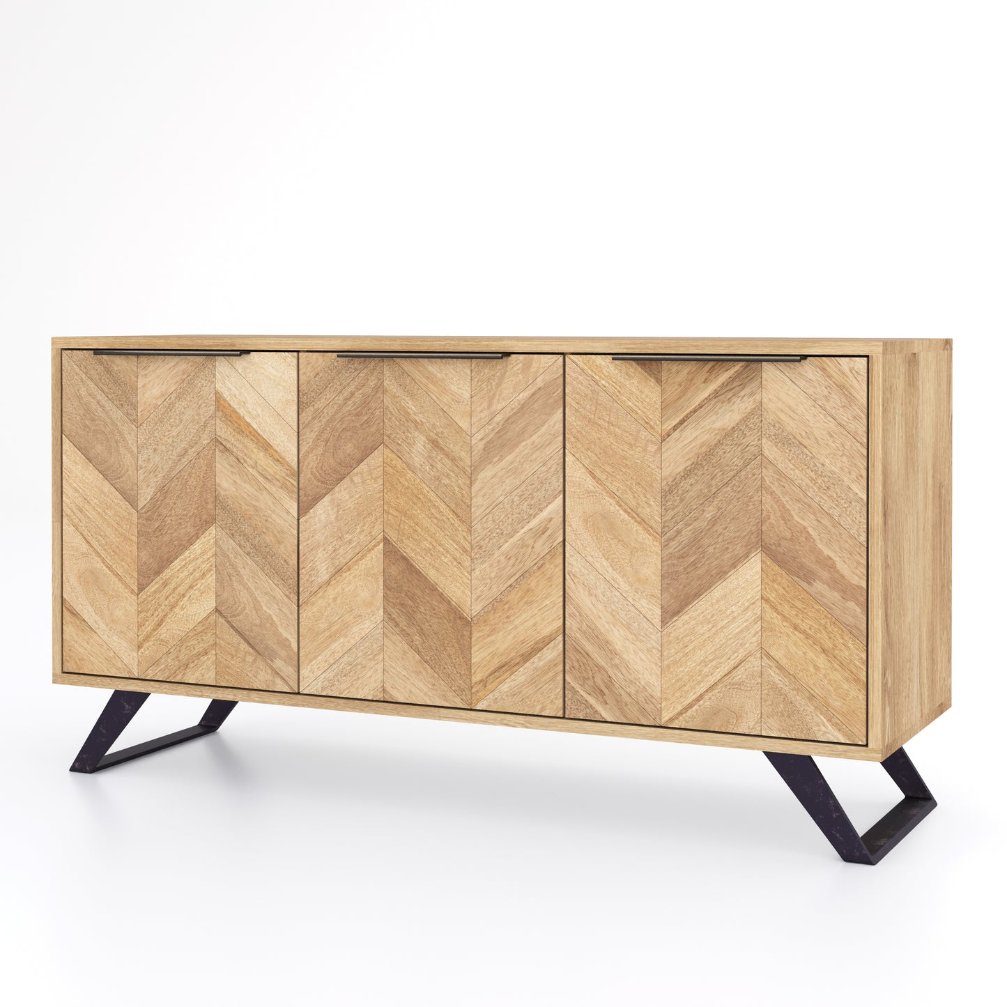 Amiya Mango Wood 3 Door Sideboard