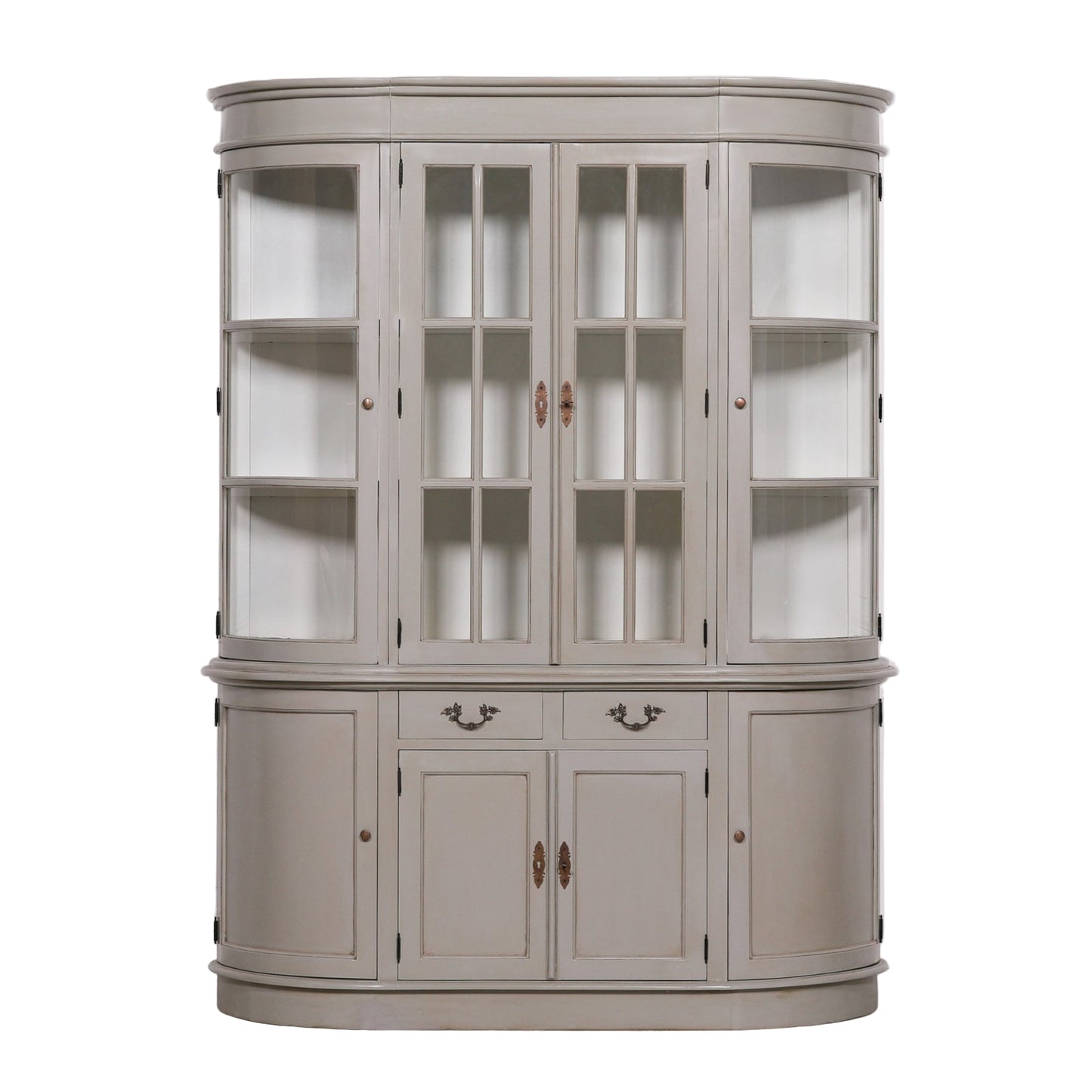 Elden Large Grey Mahogany Dresser Display Cabinet