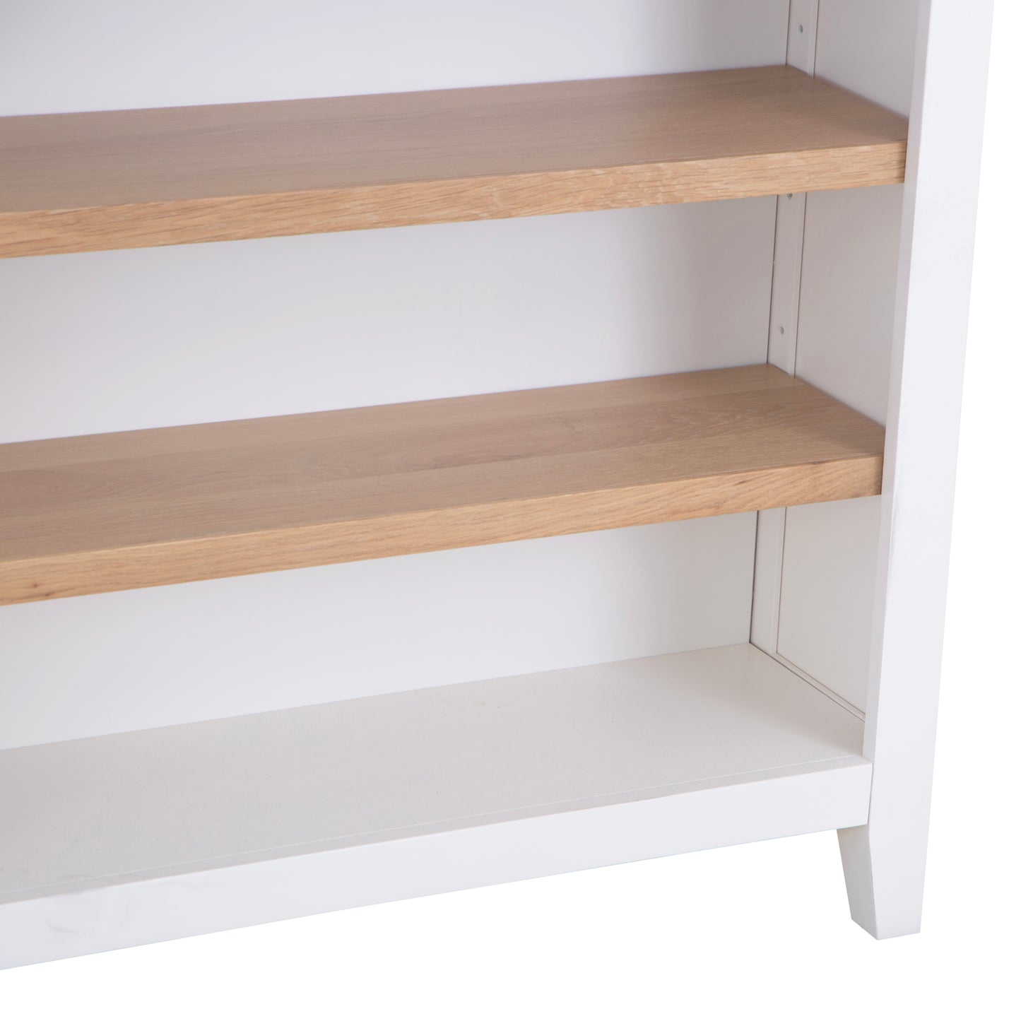 Marlborough White Oak Small Wide Bookcase