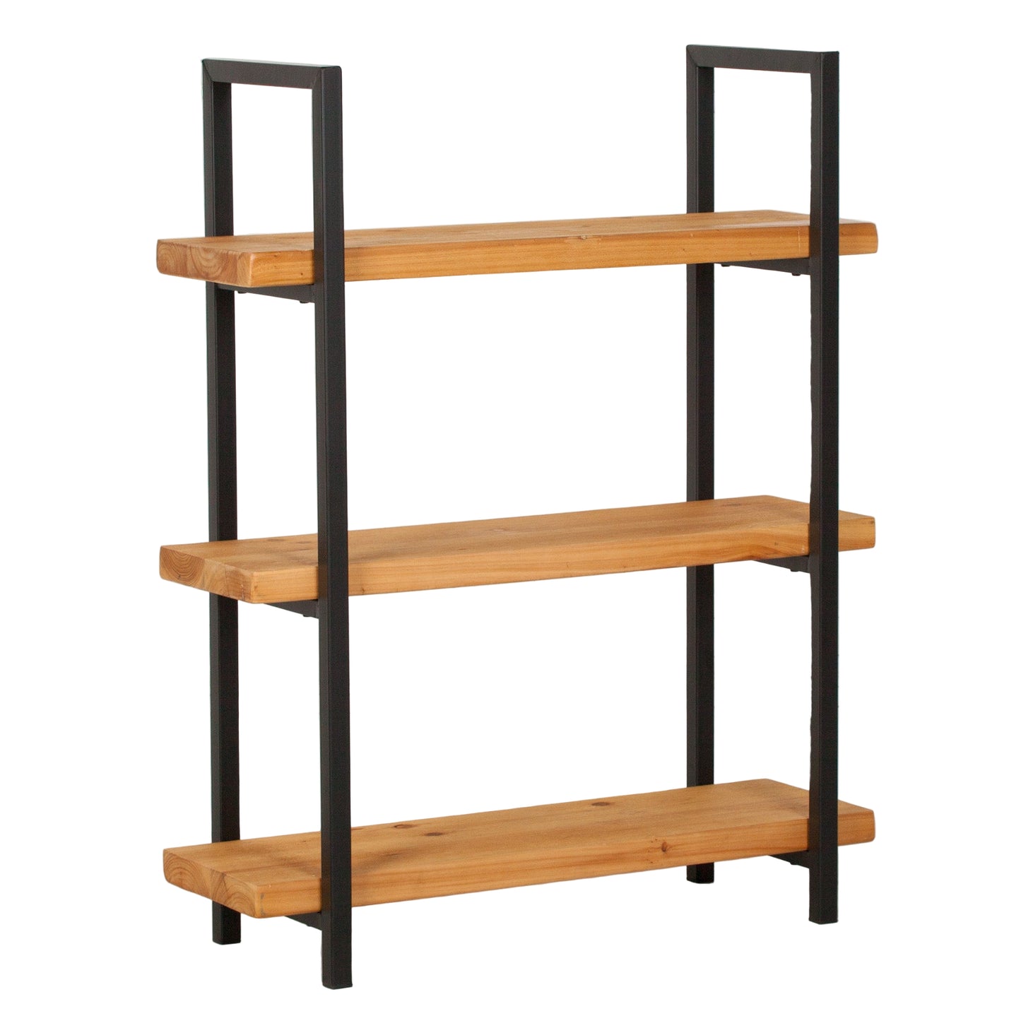 Brookleigh Rustic Pine 3-Tier Industrial Shelving Bookcase