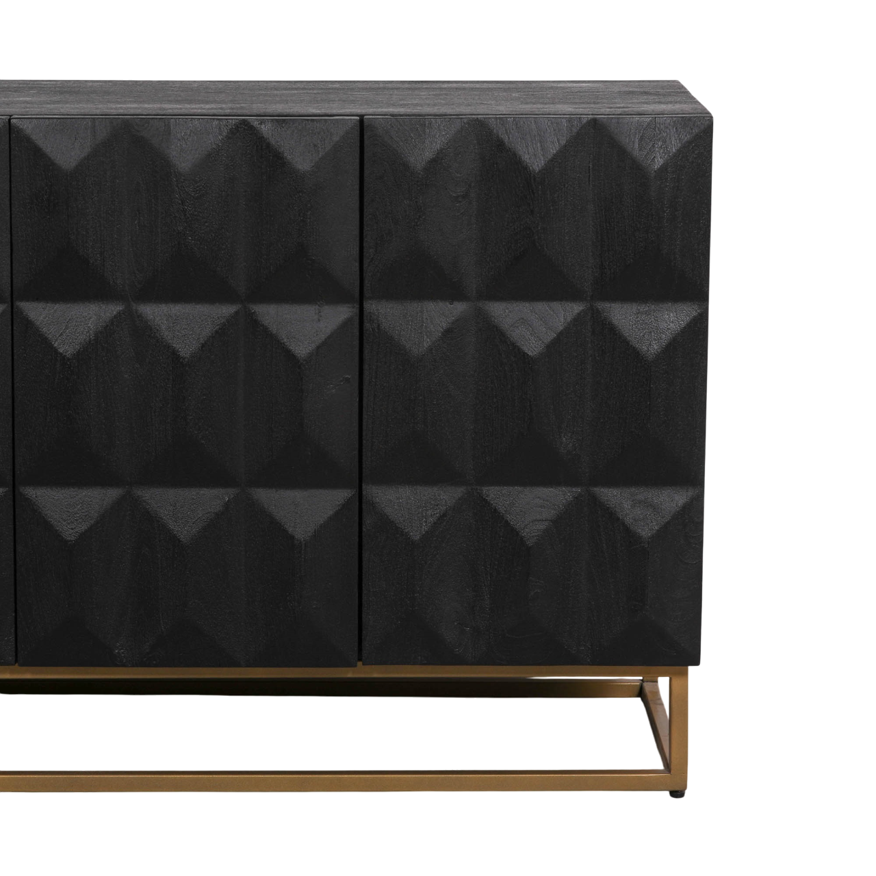 Duskgold Black Mango Wood Diamond Sideboard