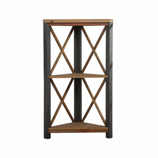 Urban Elegance Reclaimed Small Corner Bookcase