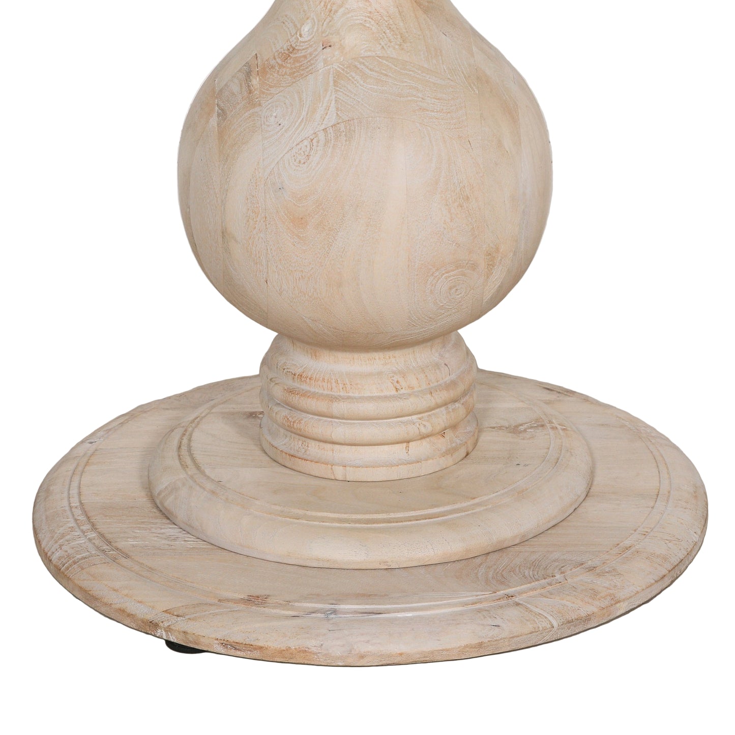 Aubrey 152cm Round Mango Wood Pedestal Dining Table