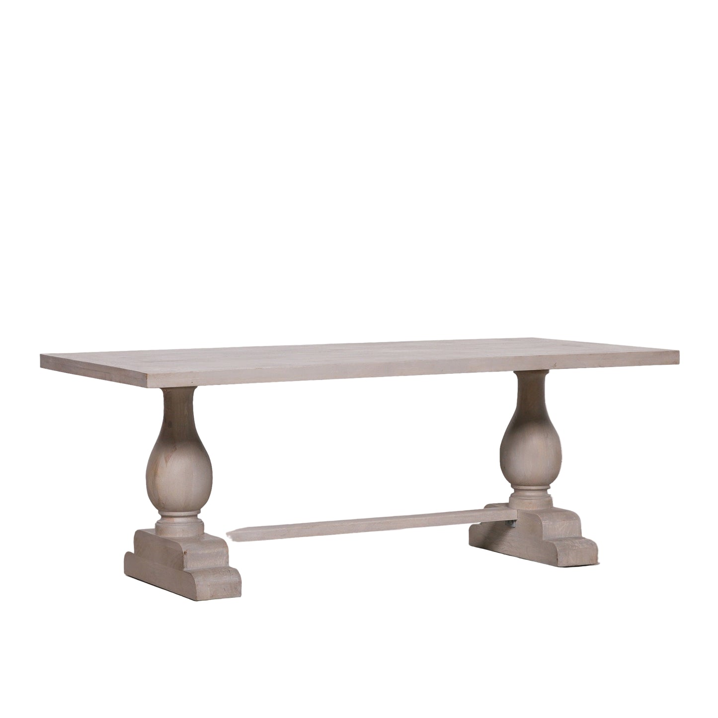 Aubrey 210cm Bleached Mango Wood Pedestal Dining Table