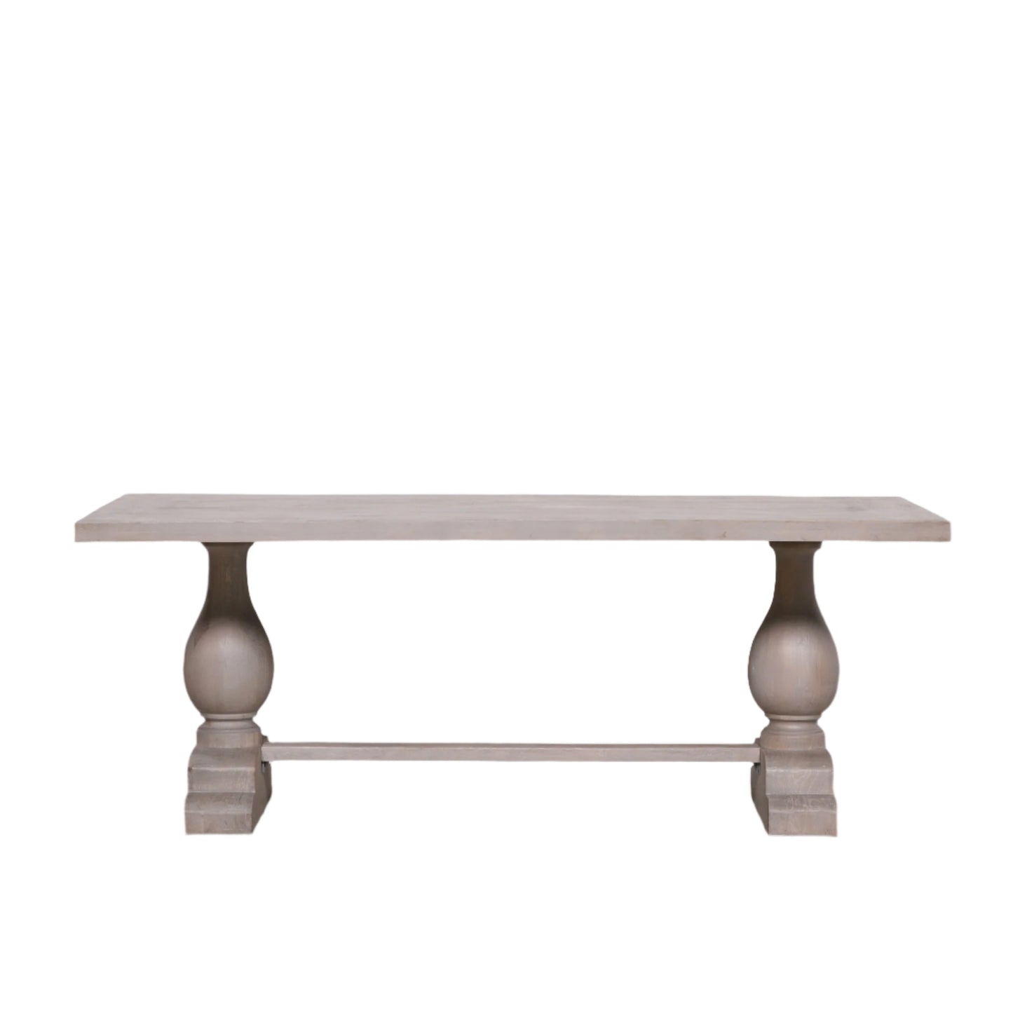 Aubrey 210cm Bleached Mango Wood Pedestal Dining Table