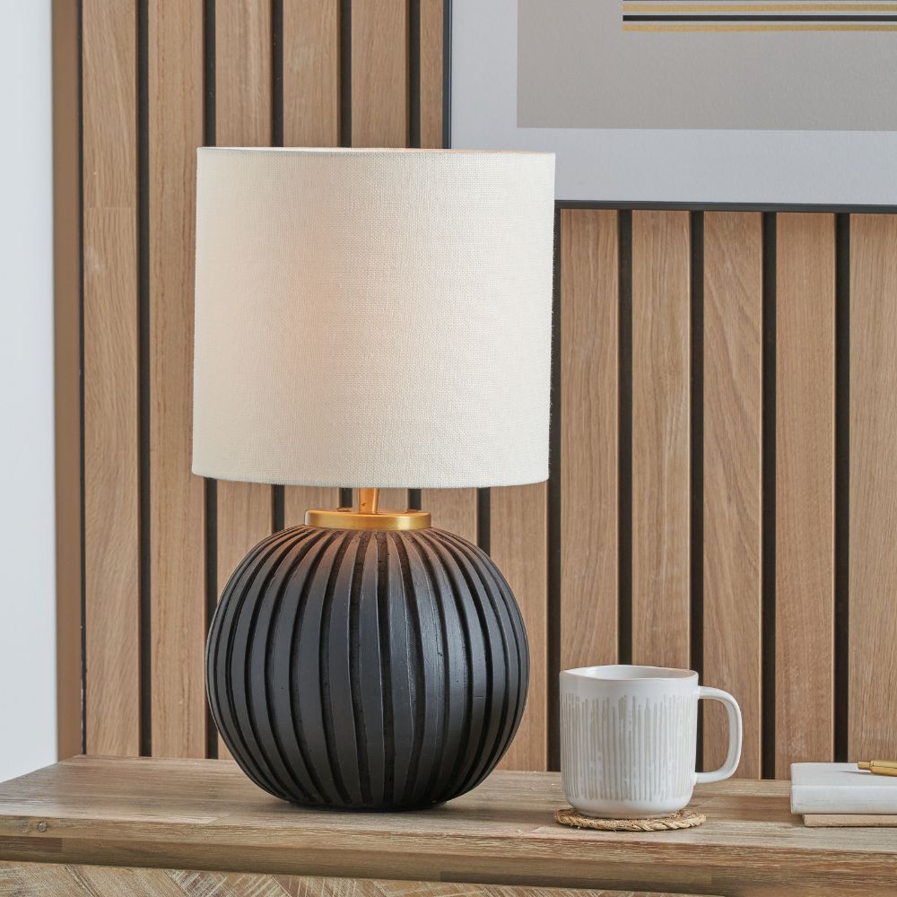 Ezekiel Terracotta Textured Ball Table Lamp