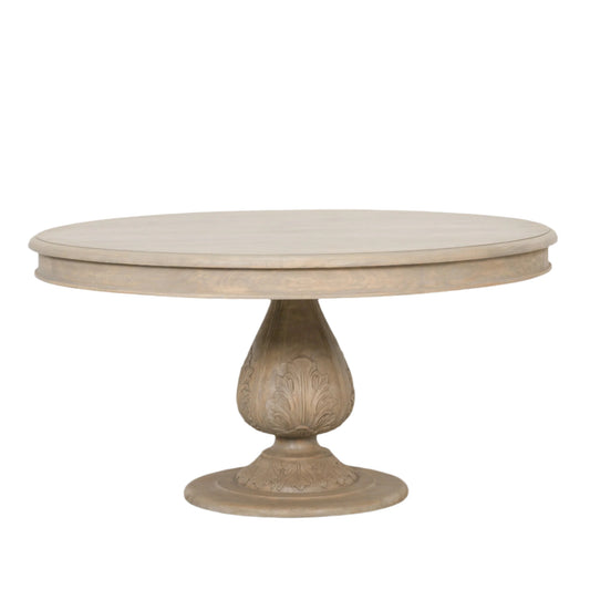 Acorn 150cm Rustic Light Wood Round Dining Table