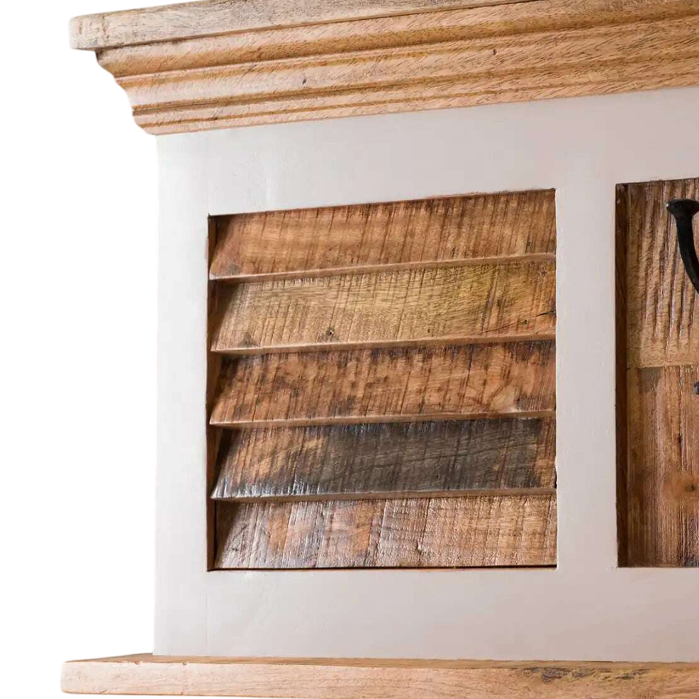 Alfie Wood Shoe Rack & Hanger Wall Hook Set