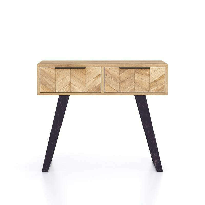 Amiya Mango Wood 2 Drawer Console Table - Console Table - Heart of Kitchens