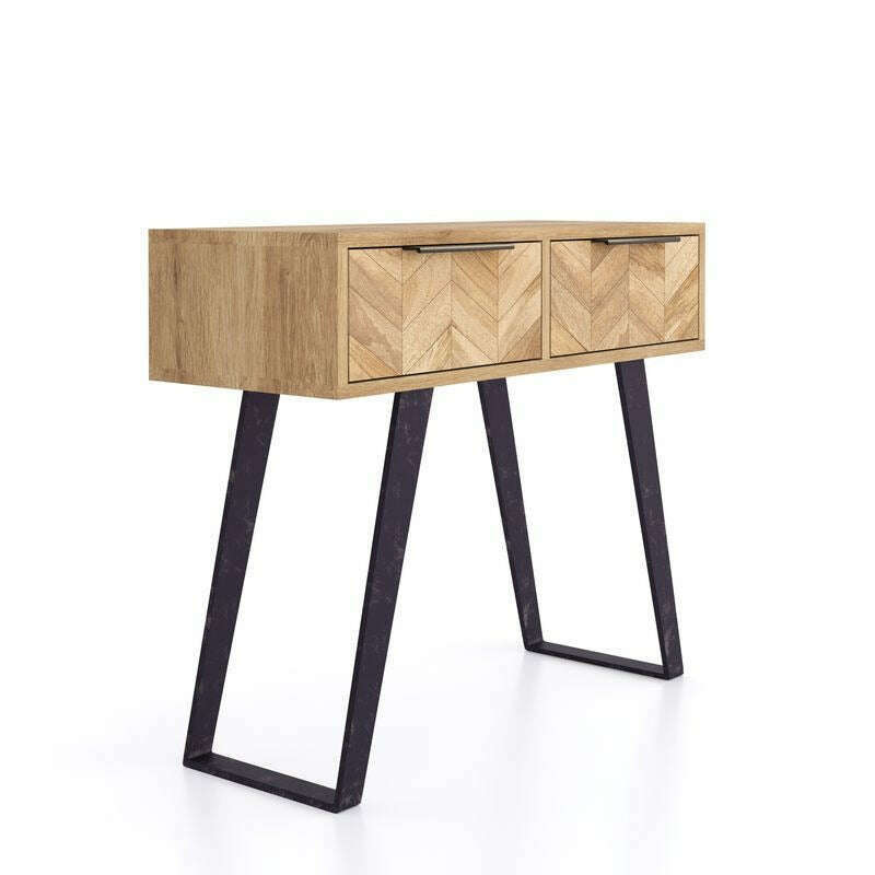Amiya Mango Wood 2 Drawer Console Table - Console Table - Heart of Kitchens