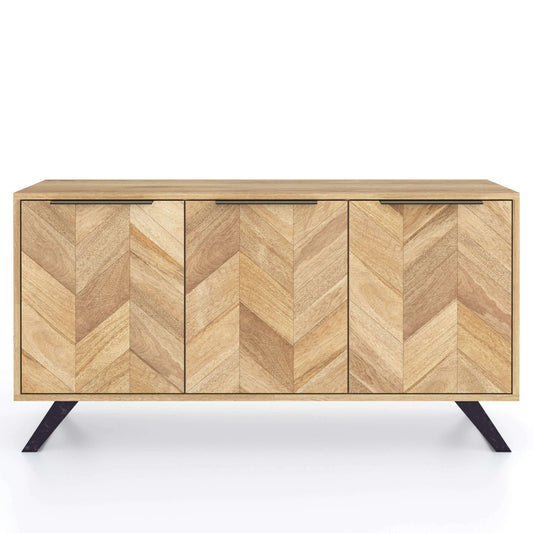 Amiya Mango Wood 3 Door Sideboard - Sideboard - Heart of Kitchens