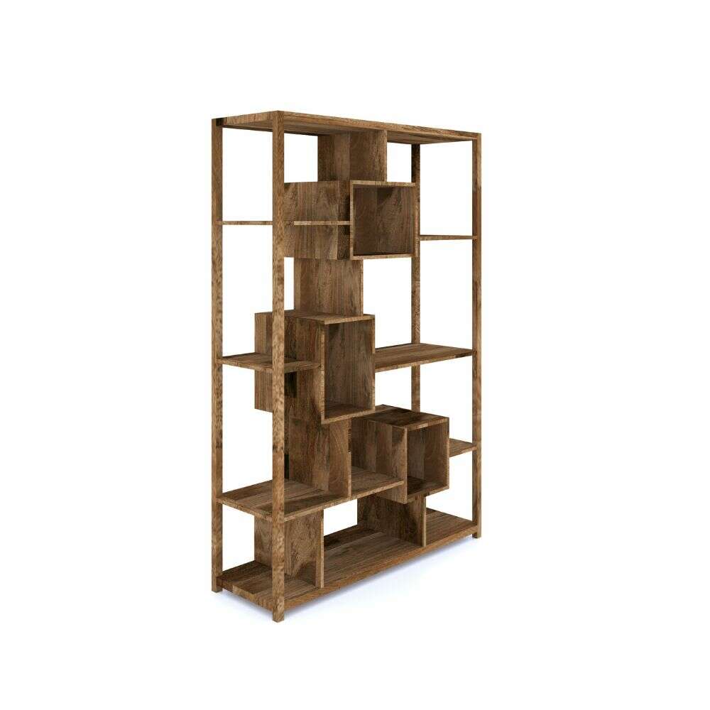 Asha Sheesham Geometric Bookcase