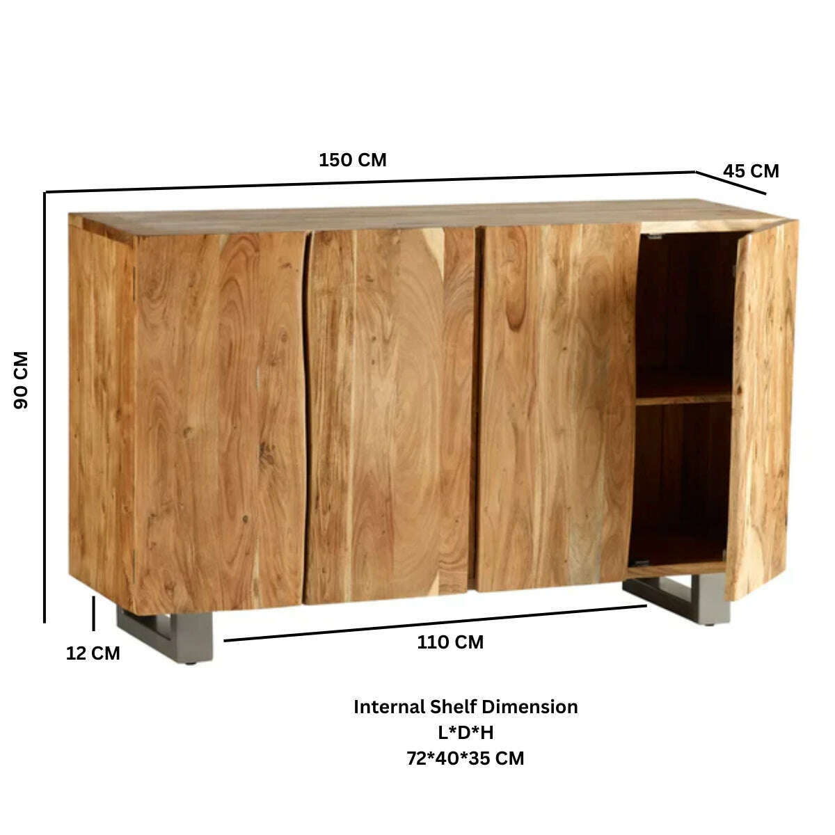 Baltic Live Edge Large Sideboard - Sideboard - Heart of Kitchens