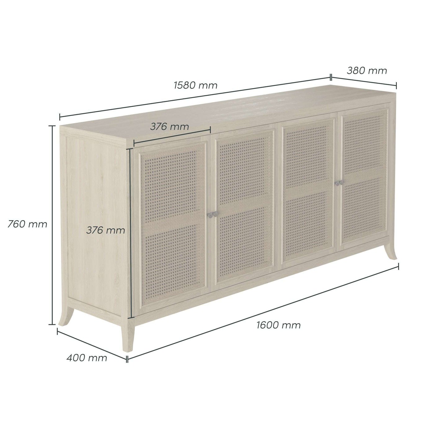 Boheme Rattan Sideboard