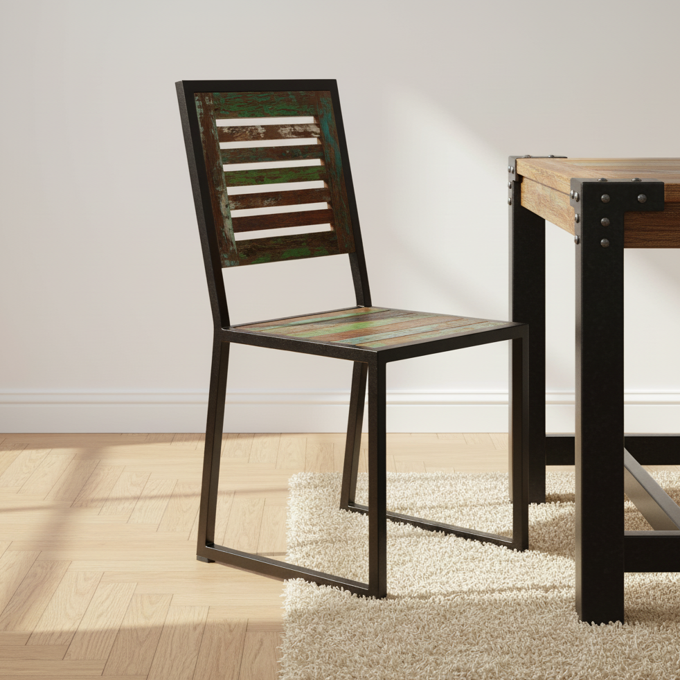 Urban Chic Reclaimed Wood Dining Chairs (Set of 2)